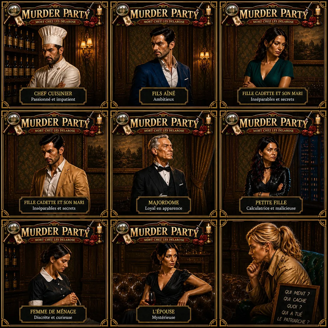 Murder Party Freeing - les rôles