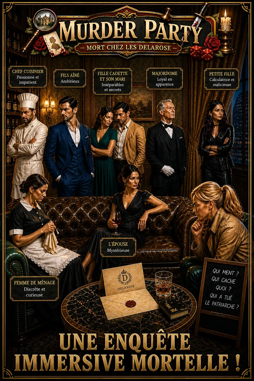 Affiche de la Murder Party Delarose